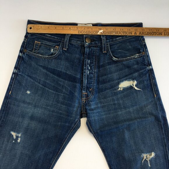 Current/Elliott The Buckle Back Button Fly Selvedge Jeans 30 - Picture 9 of 11